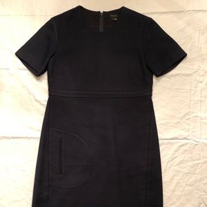 Theory geometric navy dress